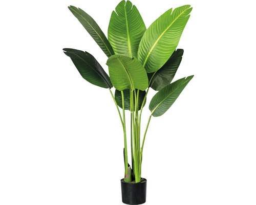 Kunstplant Strelitzia nicolai groen in pot H 120 cm