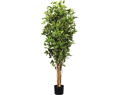 Kunstplant Ficus benjamini groen in pot H 150 cm