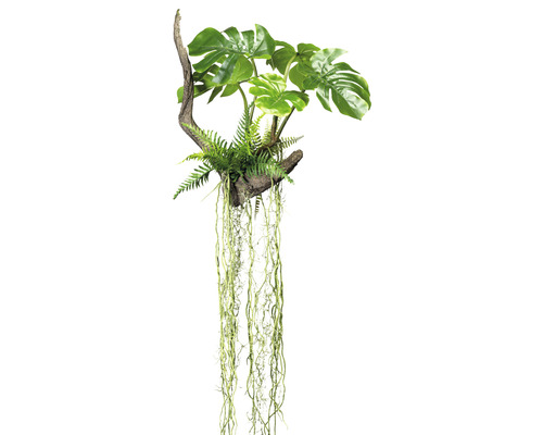 Kunstplant Splitblad philodendron met wortel groen H 160 cm