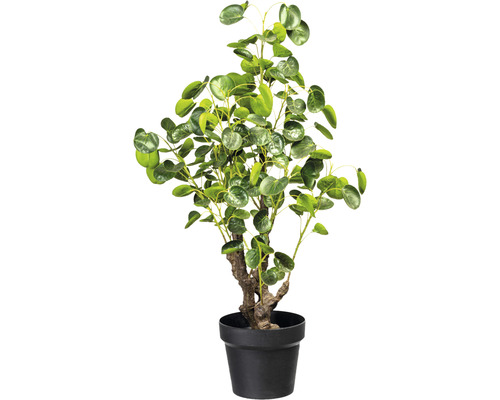 Kunstplant Pilea groen in pot H 77 cm