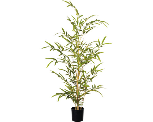 Kunstplant Bamboe miniblad groen in pot H 90 cm