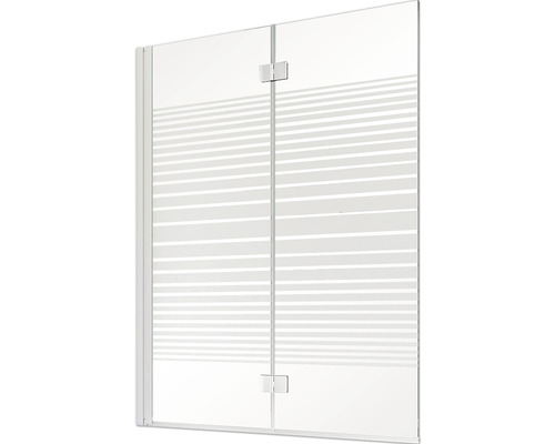 Glazen douchewand met streepjespatroon