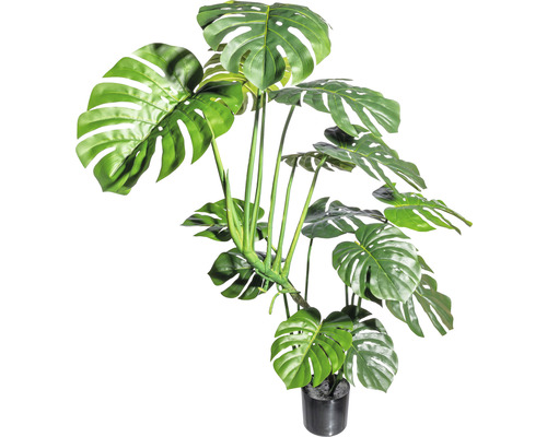 Kunstplant Splitblad philodendron groen in pot H 120 cm