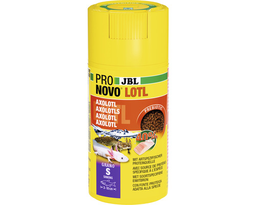 JBL ProNovo Lotl Visvoer granulaat S click 100 ml JBL Pro Novo Lotl Axolotl Voer