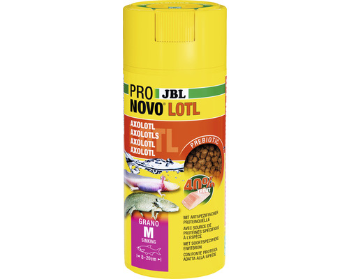 JBL ProNovo Lotl Visvoer granulaat M 250 ml JBL Pro Novo Lotl Axolotl voercontainer