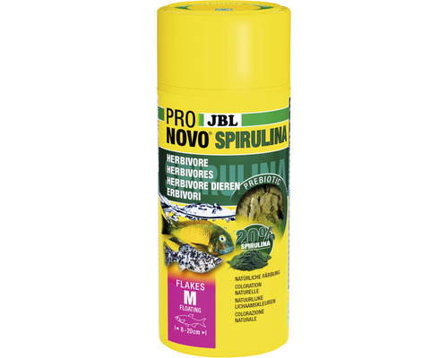 JBL ProNovo Spirulina Visvoer vlokken M 250 ml JBL Novo Spirulina visvoer voor herbivoren