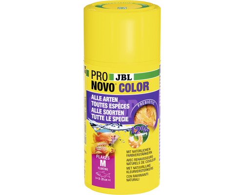 JBL ProNovo Color Visvoer vlokken M 100 ml JBL Pro Novo Color visvoer voor alle soorten