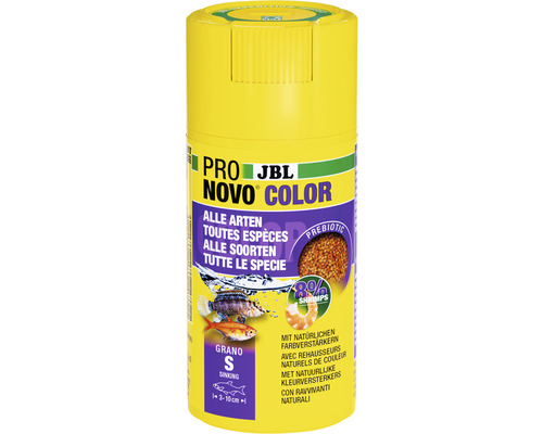 JBL ProNovo Color Visvoer granulaat S click 100 ml JBL Pro Novo Color visvoer voor alle soorten, kleine korrel