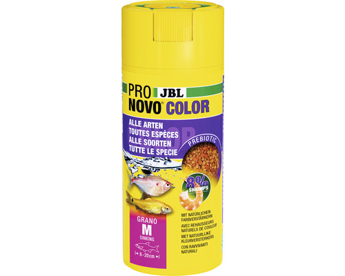 JBL ProNovo Color Visvoer granulaat M click 250 ml JBL Novo Color granulaatvoer voor alle soorten siervissen