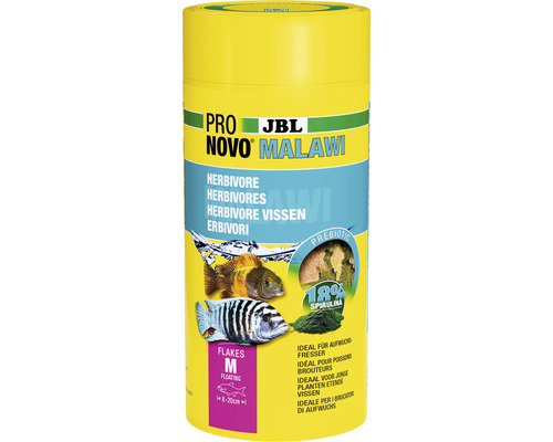 JBL ProNovo Malawi Visvoer vlokken M 1000 ml JBL Pro Novo Malawi Visvoer voor herbivoren