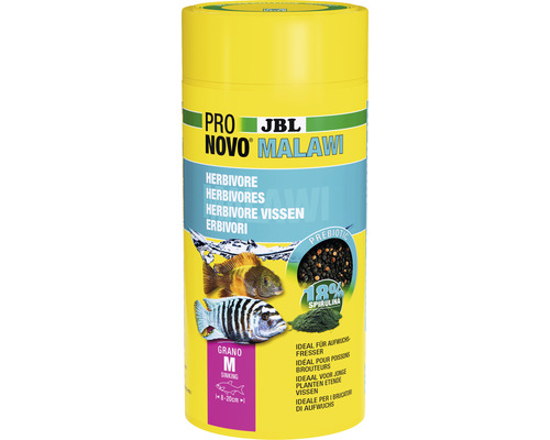 JBL ProNovo Malawi Visvoer granulaat M 1000 ml JBL Pro Novo Malawi visvoer verpakking