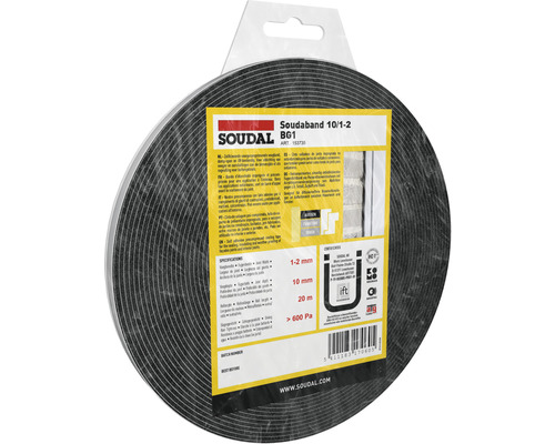 Soudal Soudaband DIY BG1 zelfklevend voegdiepte 10 voegbreedte 1-2 mm lengte 20 m