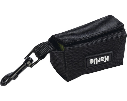 Poepzakdispenser van textiel met karabijnhaak