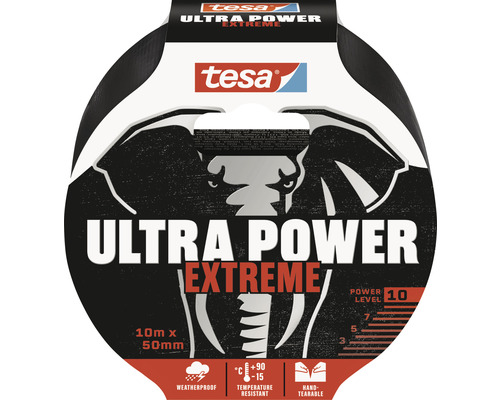 TESA Ultra Power Extreme reparatietape zwart 50 mm x 10 m