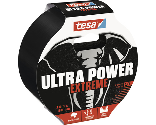 Tesa Ultra Power Extreme plakband rol, 10 meter bij 50 millimeter