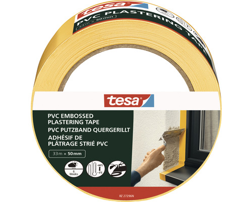 TESA PVC Pleistertape structuur geel 50 mm x 33 m