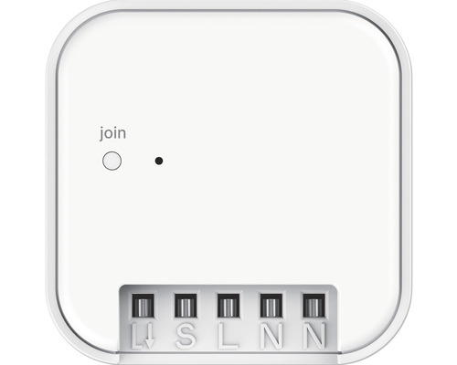 Witte Smart Home inbouwschakelaar met aansluitklemmen