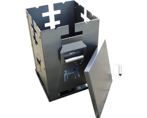 Metalen tuinhaard met deur