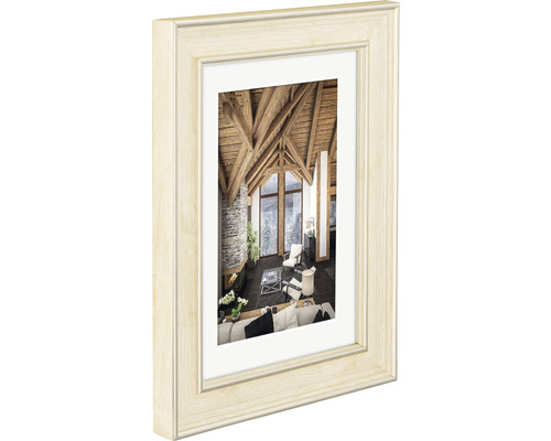 Fotolijst met foto van een woonkamer in landhuisstijl