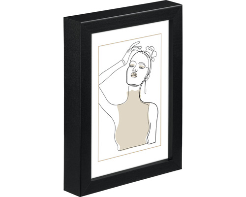 Ingelijste afbeelding met vrouwelijk portret als lijntekening