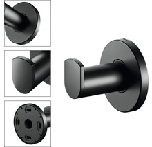 Zwarte kledinghaak voor wandmontage