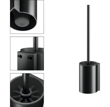 Zwart toiletgarnituur voor wandmontage