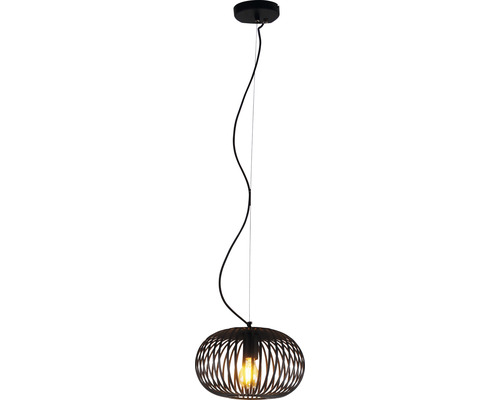 Hanglamp met zwarte metalen kap
