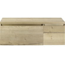 SANOX Badkamermeubelset Frozen 120 cm - wastafel 2 lades met softclose natuur eiken