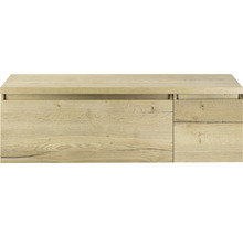 SANOX Badkamermeubelset Frozen 140 cm - wastafel 2 lades met softclose natuur eiken