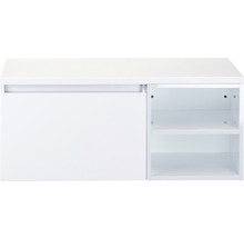 SANOX Badkamermeubelset Frozen 100 cm - wastafel 1 lade met softclose wit hoogglans