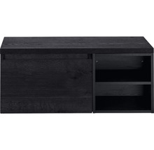 Houten schoenenkast met schuifdeur en planken