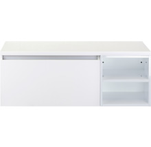 Witte schoenenkast met schuifdeur en planken