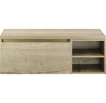 SANOX Badkamermeubelset Frozen 120 cm - wastafel 1 lade met softclose natuur eiken