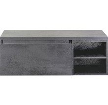 SANOX Badkamermeubelset Frozen 120 cm - wastafel 1 lade met softclose beton antraciet