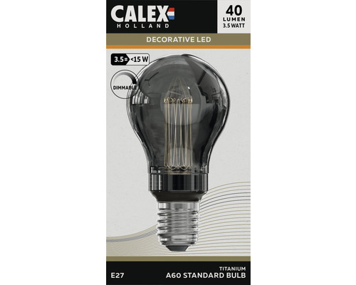 CALEX LED lamp Crown E27/3,5W A60 warmwit titanium