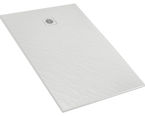 Rechthoekige douchebak van steen met afvoergarnituur