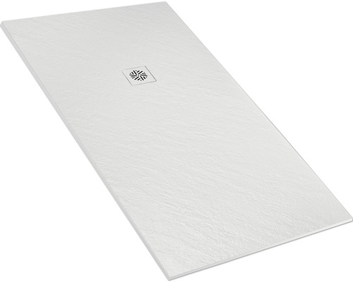 Witte douchebak met afvoergarnituur