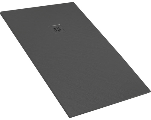 Douchebak van leisteen met afvoer