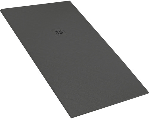 Rechthoekige douchebak van steenhars met afvoergarnituur