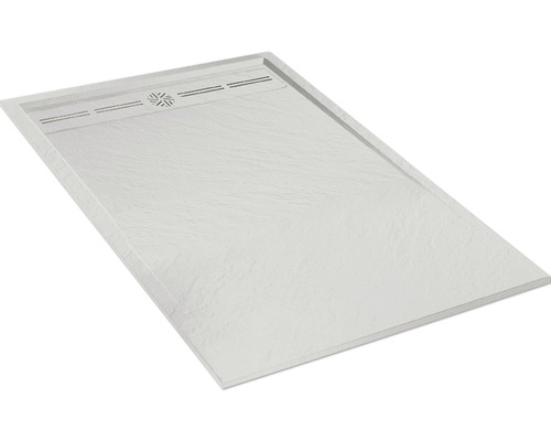 Rechthoekige douchebak van mineraalmarmer met afvoer