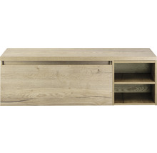 SANOX Badkamermeubelset Frozen 140 cm - wastafel 1 lade met softclose natuur eiken