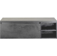 SANOX Badkamermeubelset Frozen 140 cm - wastafel 1 lade met softclose beton antraciet