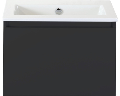 SANOX Badkamermeubel met wastafel Frozen 61x42x46 cm zwart mat