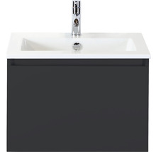 SANOX Badkamermeubelset Frozen met wastafel met één kraangat 61 cm zwart mat