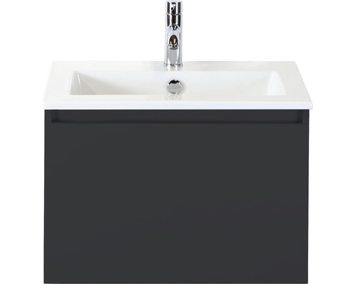 SANOX Badkamermeubel met wastafel Frozen 61x42x46 cm zwart mat