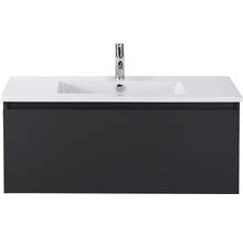 SANOX Badkamermeubelset Frozen met wastafel met één kraangat 101 cm zwart mat