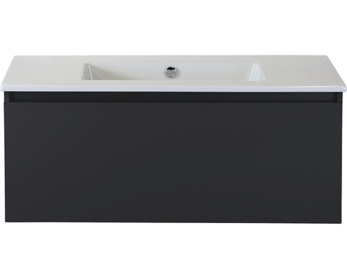 SANOX Badkamermeubel met wastafel Frozen 101x42x46 cm zwart mat