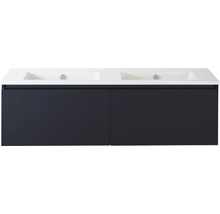 SANOX Badkamermeubelset Frozen met wastafel 141 cm zwart mat