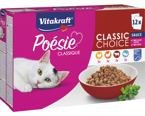 VITAKRAFT Kattenvoer Poésie Classique Choise vlees en kip multipack 12 st