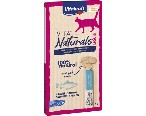 VITAKRAFT Kattensnack Naturals liquid zalm 5 st